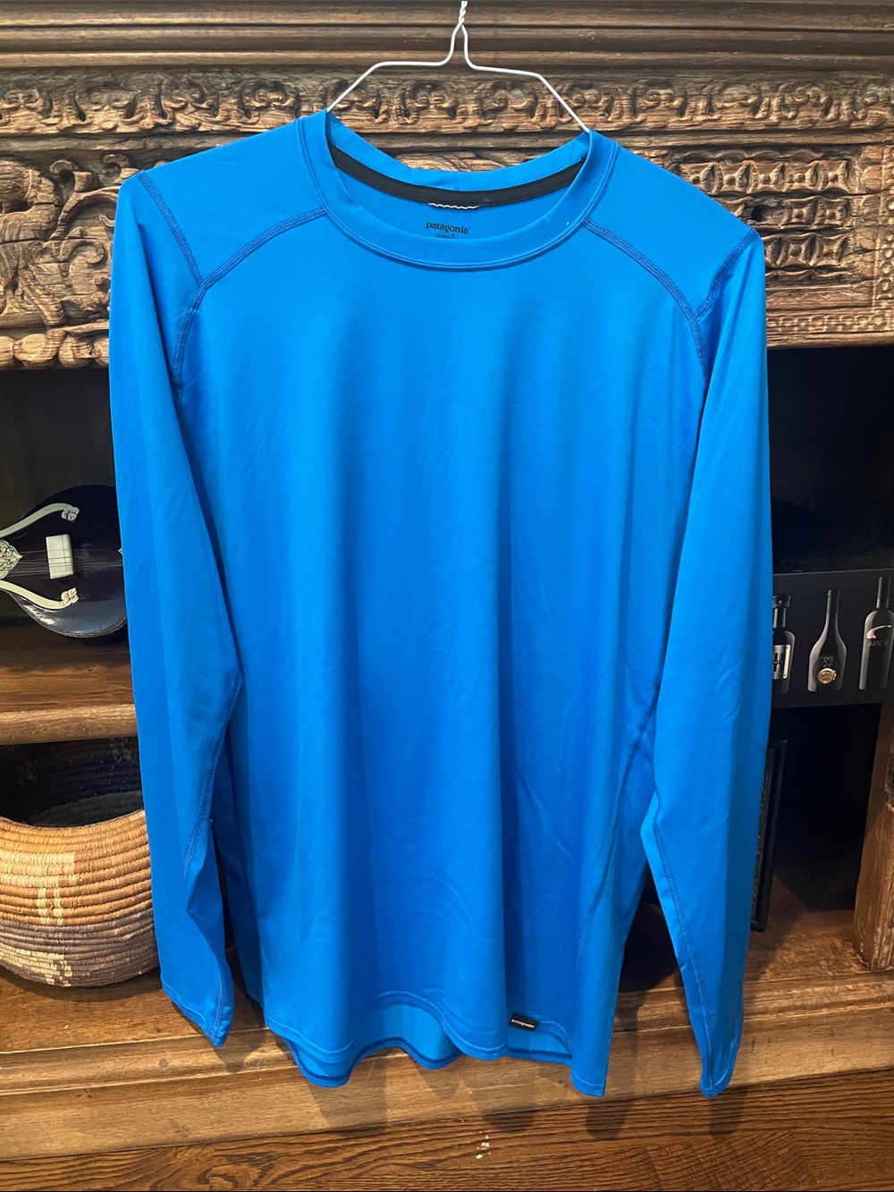 Patagonia Men's Long Sleeve Crew in Bright Blue